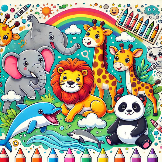 Livro Infantil de Animal Para colorir - 50 Animais diferentes - PDF -P/ Imprimir